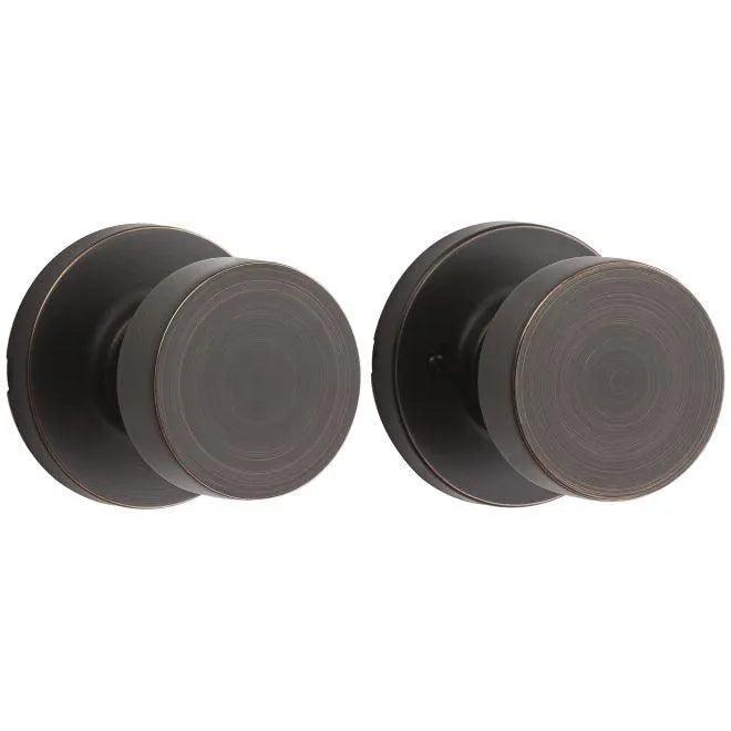 Kwikset Pismo Passage Knob With Round Rosette Venetian Bronze
