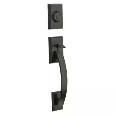 Kwikset Tavaris Single Cylinder Exterior Handleset With SmartKey - Interior Trim Sold Separately in Venetian Bronze finish