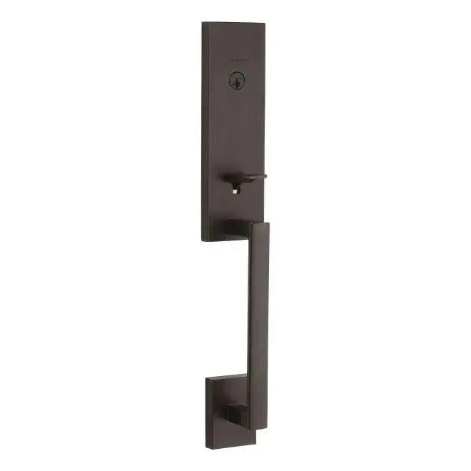 Kwikset Vancouver Exterior Handleset - Interior Trim Sold Separately in Venetian Bronze finish