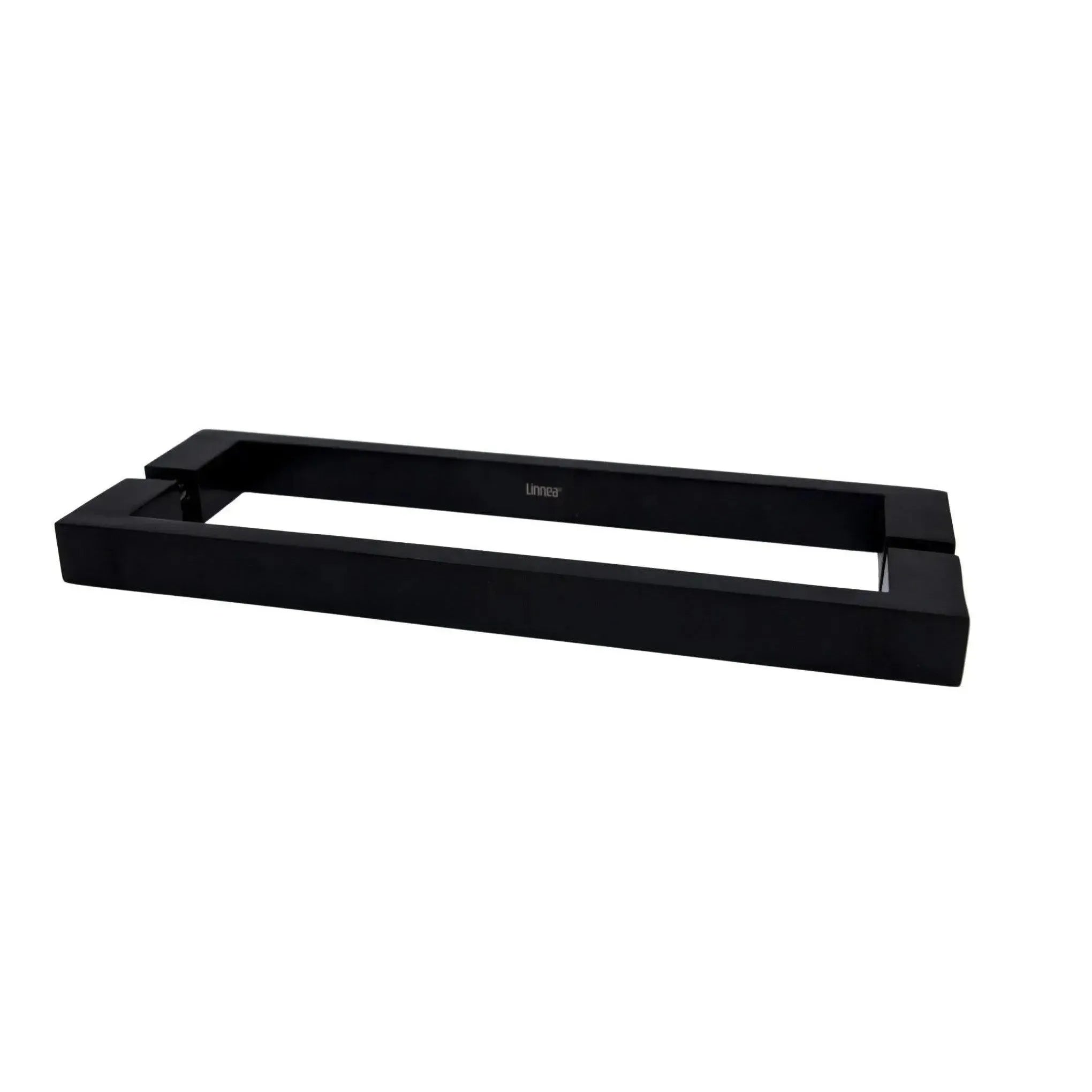 Linnea AP-2525 Back to Back Handle Appliance Pull, Glass Mounting in Satin Black finish