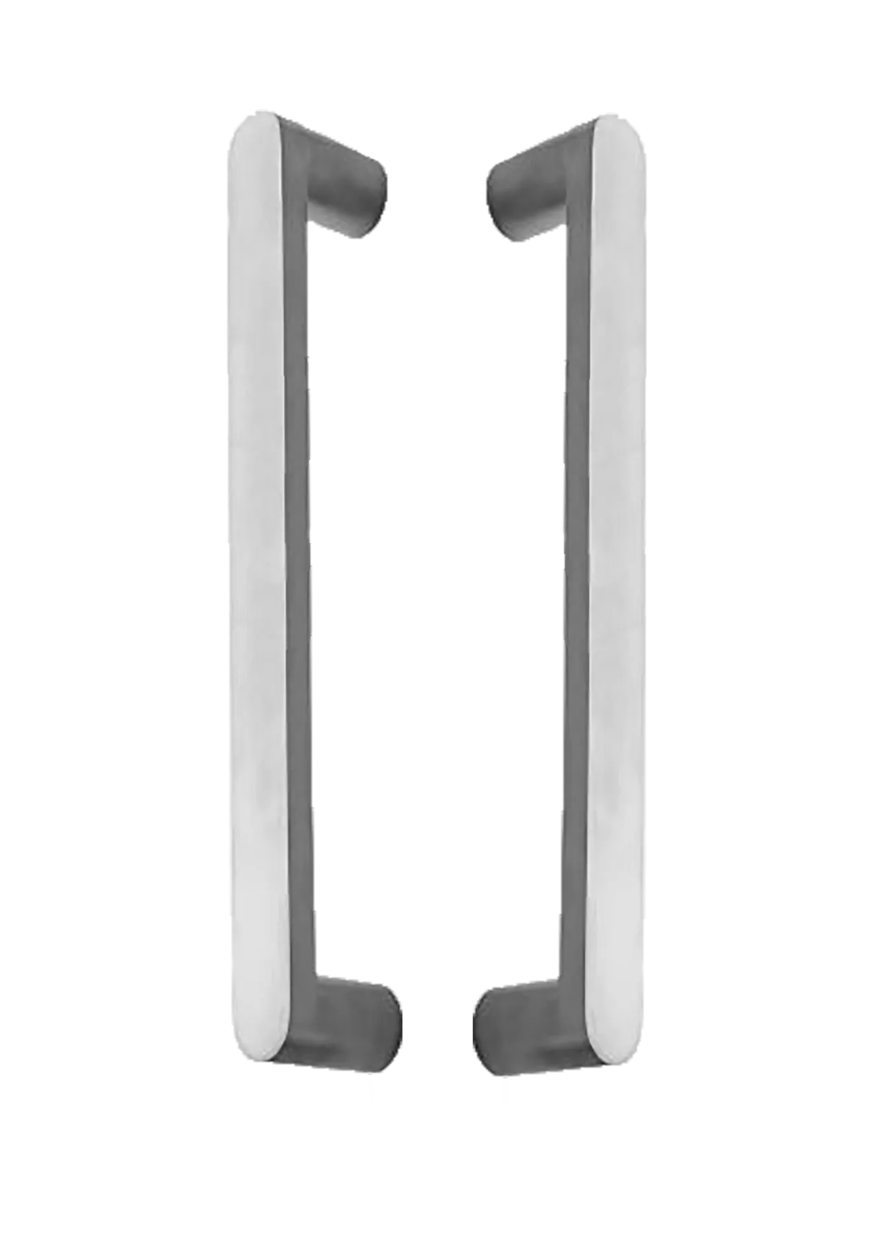 Linnea AP-256 Back-to-Back Handle Appliance Pull, Glass Mounting in Satin Stainless Steel finish