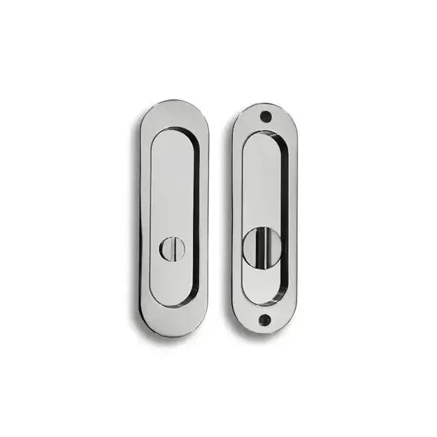 LinneaLinnea PL160R Round Privacy Pocket Door Lock with Straight Pull in