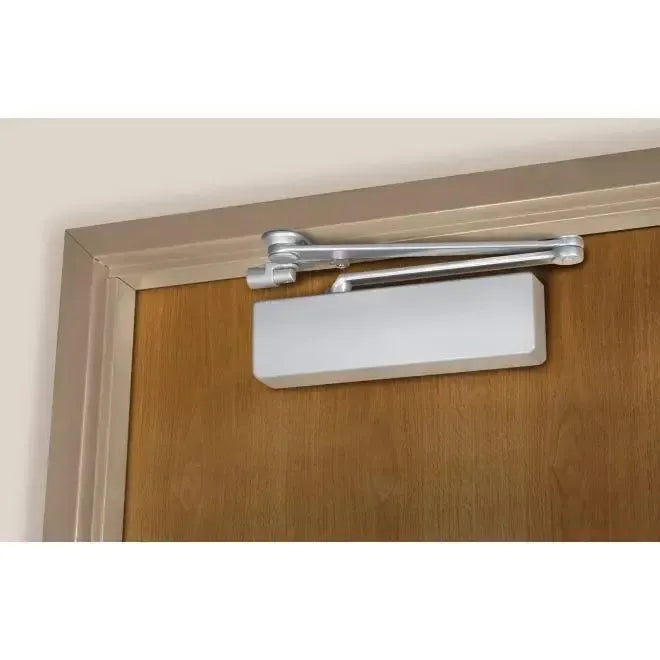 Norton CloserPlus Spring Arm Adjustable Surface Mount Door Closer in Aluminum finish