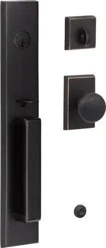 Ridgecrest Vail Handleset With Oakley Knob Handleset Trim in Vintage Bronze finish