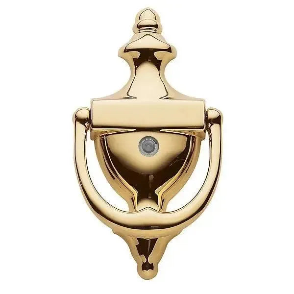 *SALE* Baldwin Colonial Door Knocker with Observascope in Unlacquered Brass finish