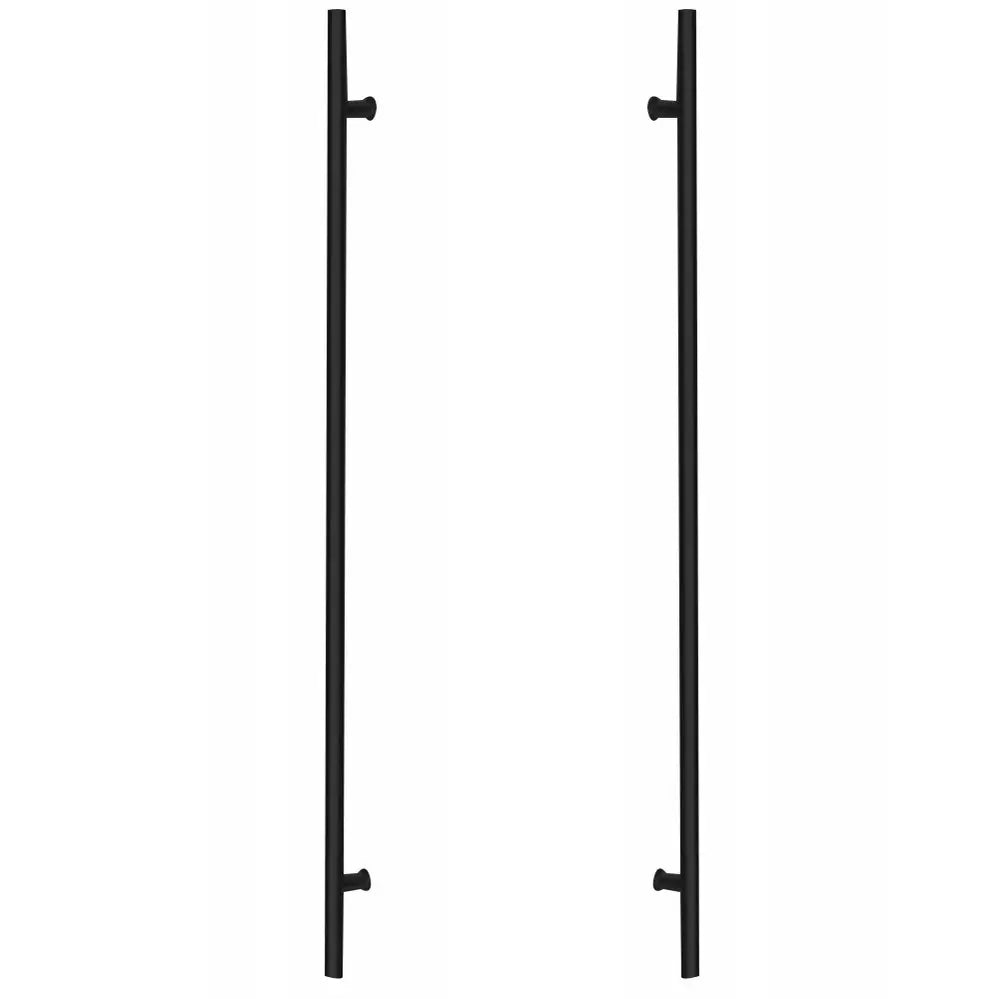 *SALE* Emtek Back to Back 48" Round Door Pull in Flat Black finish