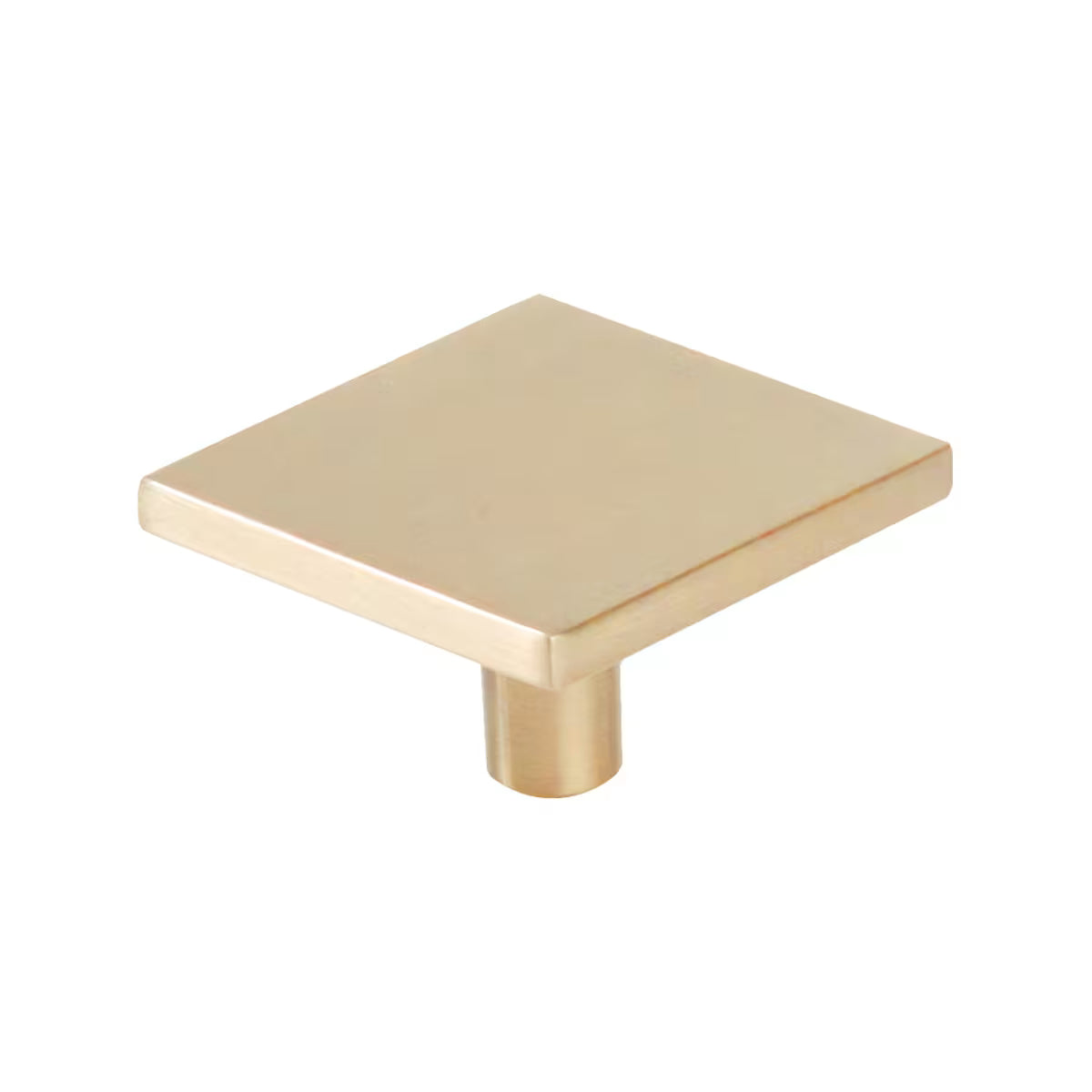 Schaub Clifton Square Cabinet Knob in Satin Brass finish