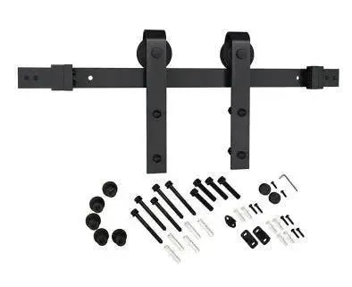 Schlage 6'6" Sliding Barn Door Hardware Kit with J Strap Hangers in finish