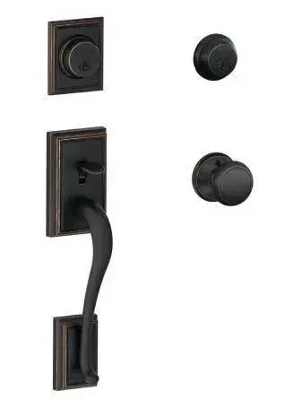 SchlageSchlage Addison Double Cylinder Handleset With Andover Knob in