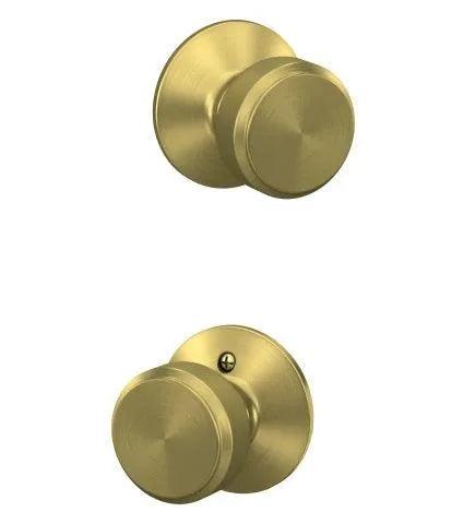 Schlage Bowery Passage Knob Satin Brass