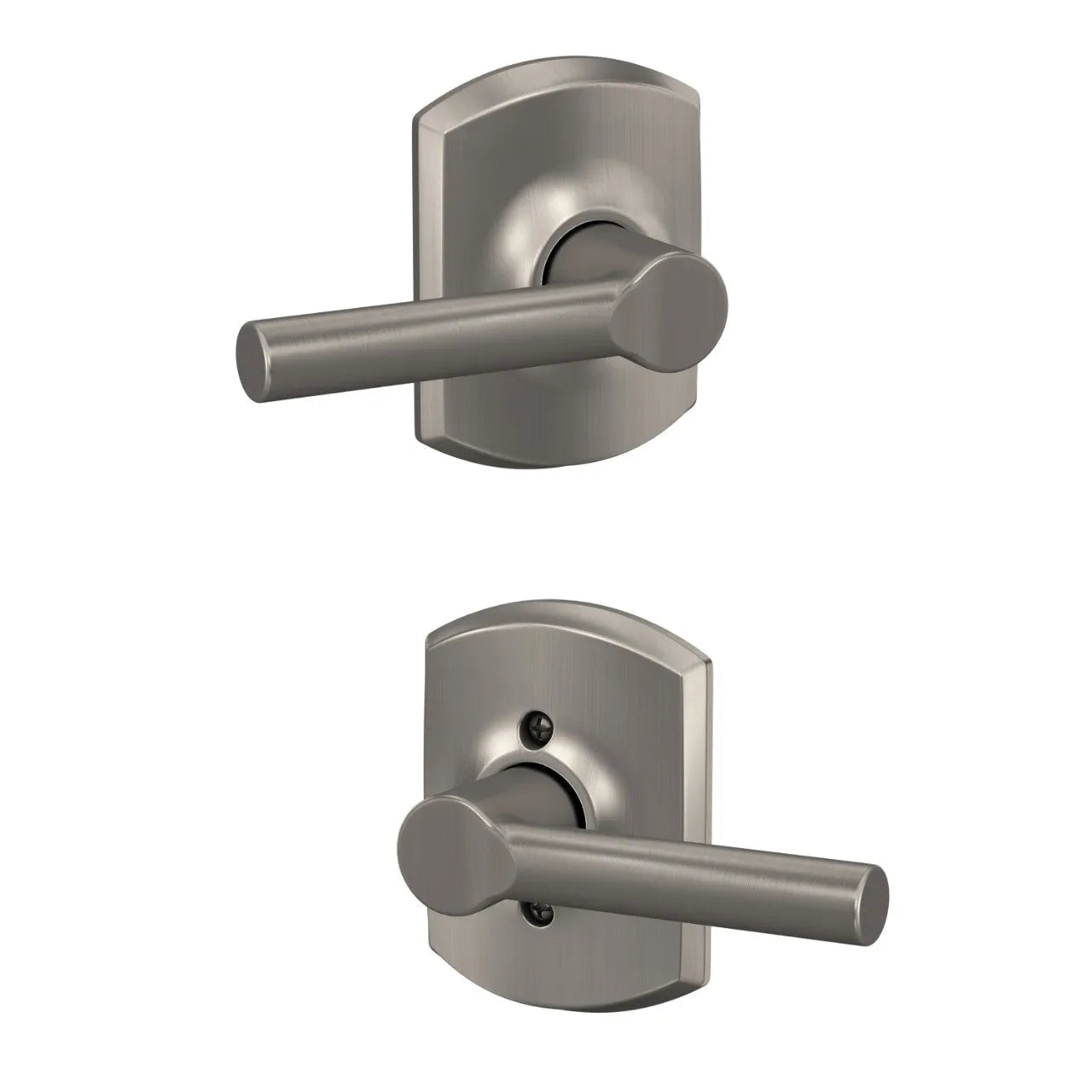 Schlage Broadway Lever with Greenwich Rosette in
