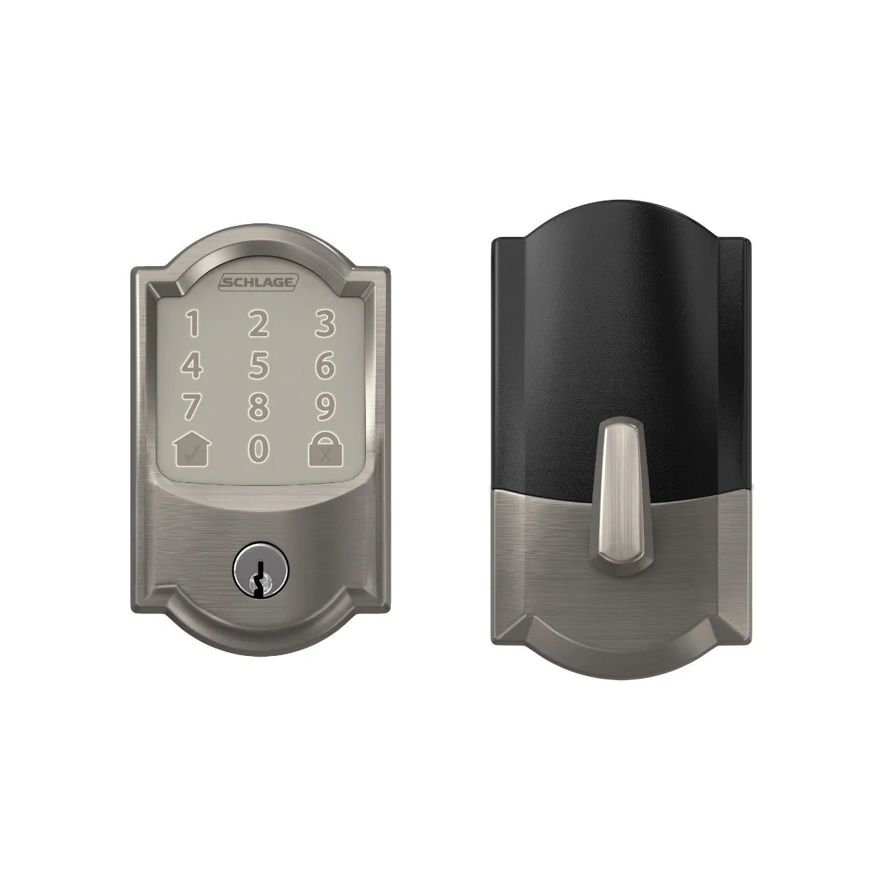 Schlage Camelot Encode™ Smart WiFi Deadbolt in Satin Nickel finish