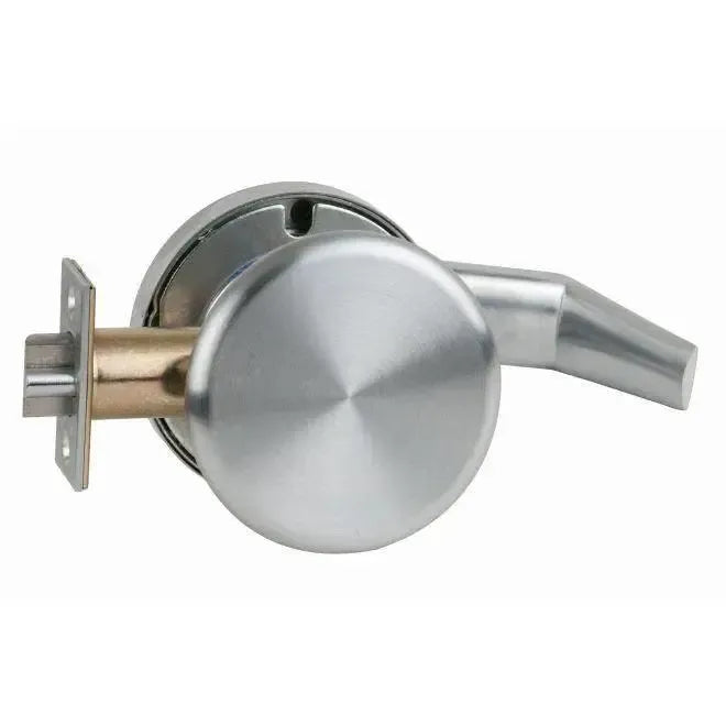 Schlage Commercial ND Series Exit Door Lever With Blank Plate Rhodes With 13-247 Latch 10-025 Strike Satin Chrome
