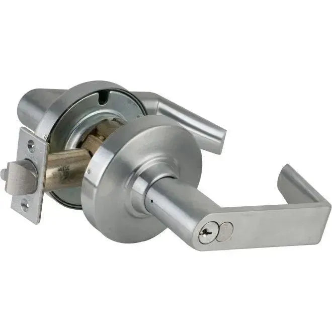 Schlage Commercial ND Series Vandlgard Entry Large Format C Keyway Rhodes Lockset With 13-247 Latch 10-025 Strike Satin Chrome