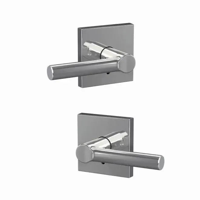 Schlage Custom Broadway Lever With Collins Rosette Non Turning Double Dummy Pair in finish