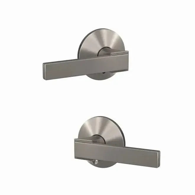 Schlage Custom Northbrook Lever with Kinsler Rosette in Satin Nickel finish