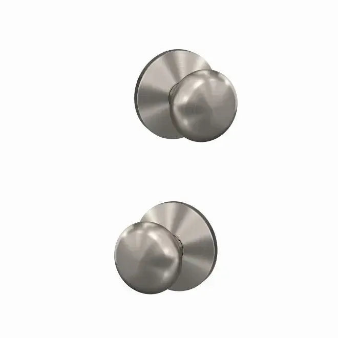 Schlage Custom Plymouth Knob with Kinsler Rosette in Satin Nickel finish