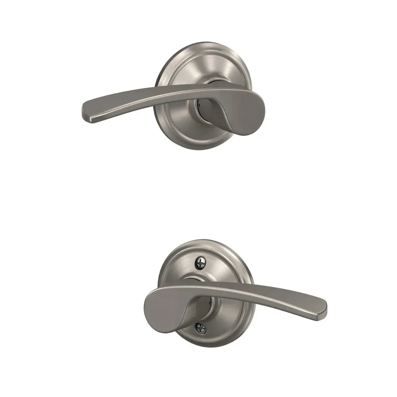 Schlage Merano Lever in Satin Nickel finish