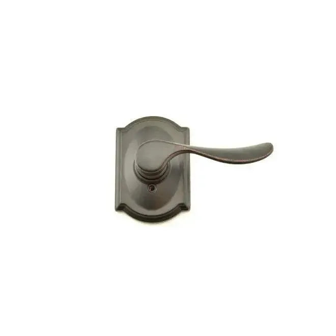 Schlage Right Hand Champagne Lever With Camelot Rosette Half Dummy Aged Bronze