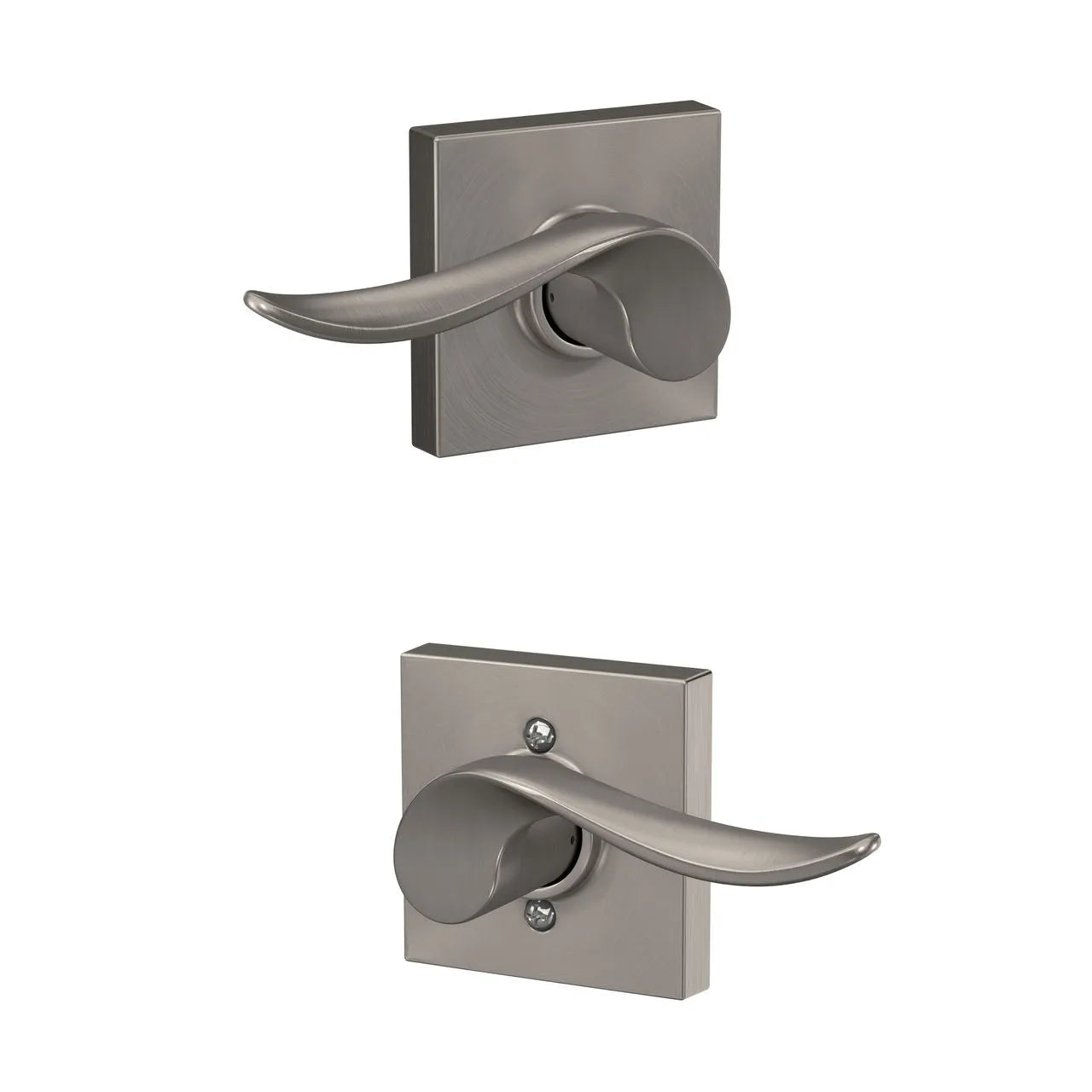 Schlage Sacramento Lever With Collins Rosette Satin Nickel
