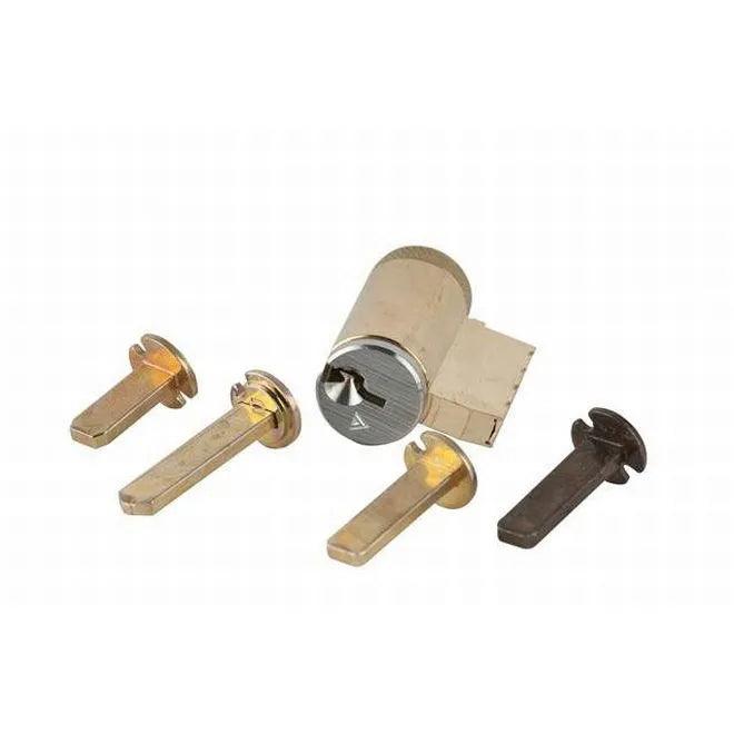 Schlage Commercial Cylinder With Multiple Tailpieces C Keyway 0-Bitted in Satin Chrome finish
