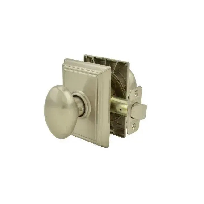 Schlage Siena Knob with Addison Rosette in Satin Nickel finish
