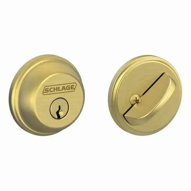 Schlage Single Cylinder Deadbolt Satin Brass