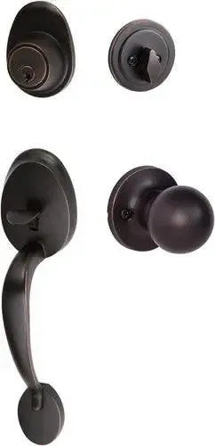 Sure-Loc Alta Handleset With Tahoe Knob Interior Trim Vintage Bronze