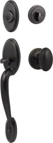 Sure-Loc Aspen Handleset With Arapaho Knob Interior Trim Vintage Bronze