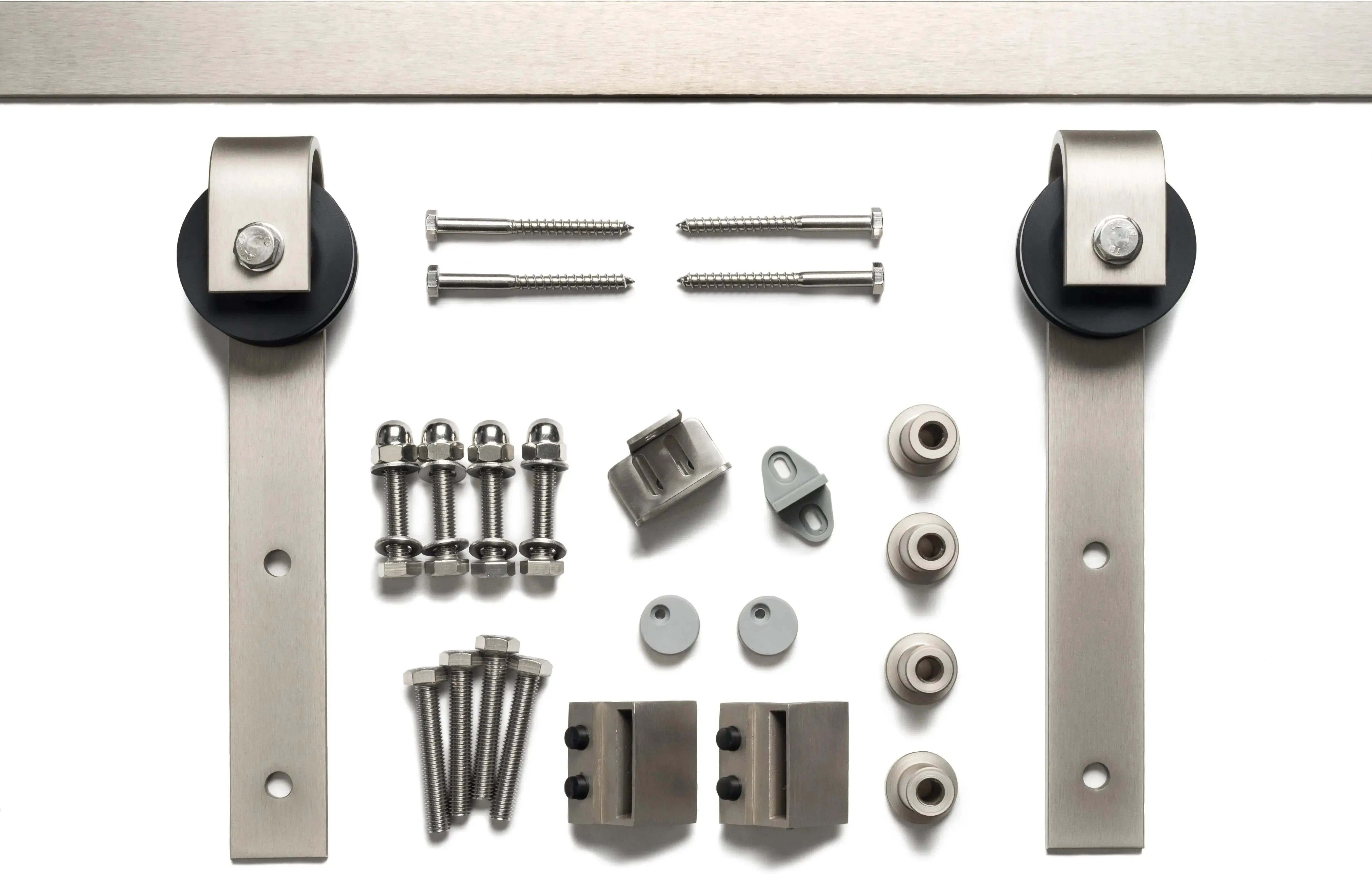The Sure-Loc Barn Door Track System, 72" in Satin Nickel finish