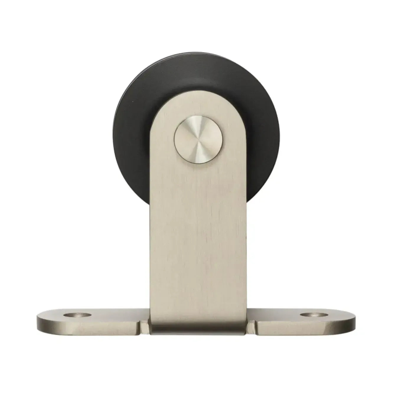 Sure-Loc Barn Track Roller, Top Mounted in Satin Nickel finish