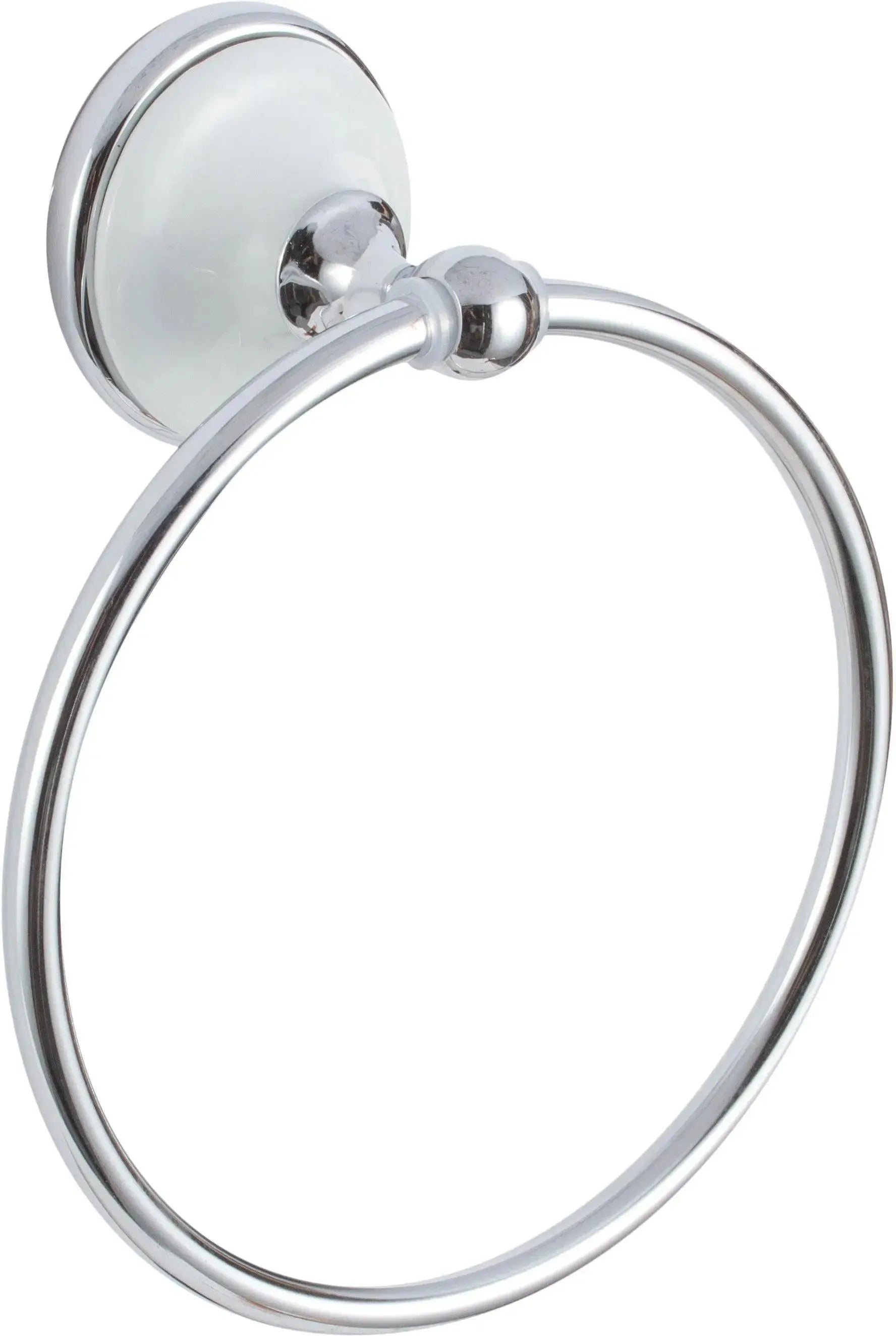 Sure-Loc Brighton Towel Ring with White Porcelain in Polished Chrome with White Porcelain finish