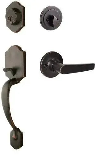 Sure-Loc Coral Handleset With Cedar Lever Interior Trim Vintage Bronze