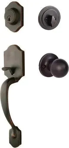 Sure-Loc Coral Handleset With Tahoe Knob Interior Trim in Vintage Bronze finish