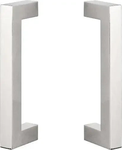 The Sure-Loc Barn Door Handle, 9", Square, 2-Sided in Polished Chrome finish