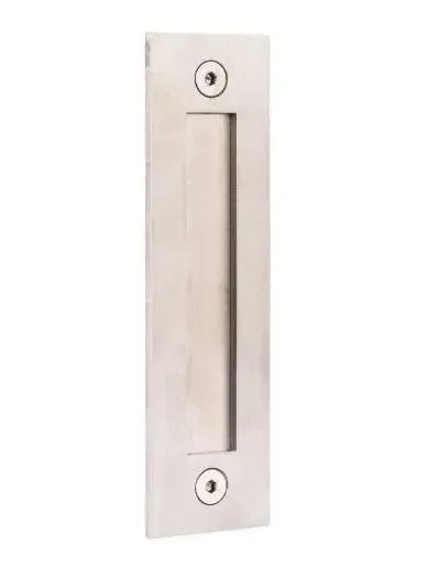 Sure-Loc Flush Mounted Barn Door Handle in Satin Nickel finish