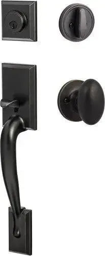 Sure-Loc Madison Handleset With Arapaho Knob Interior Trim in Vintage Bronze finish