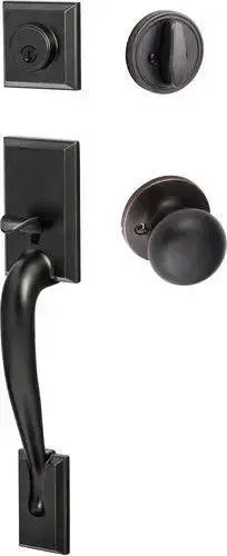 Sure-Loc Madison Handleset With Durango Knob Interior Trim Vintage Bronze