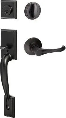 Sure-Loc Madison Handleset With Helena Lever Interior Trim Vintage Bronze