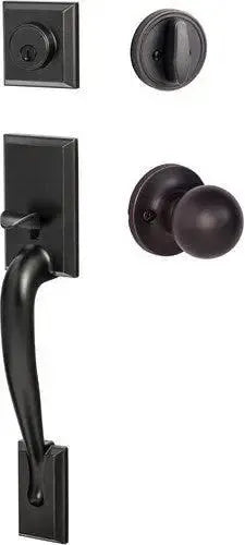 Sure-Loc Madison Handleset With Tahoe Knob Interior Trim Vintage Bronze