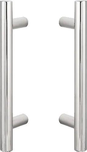 The Sure-Loc Barn Door Handle, 12", Ladder, 2-Sided in Polished Chrome finish