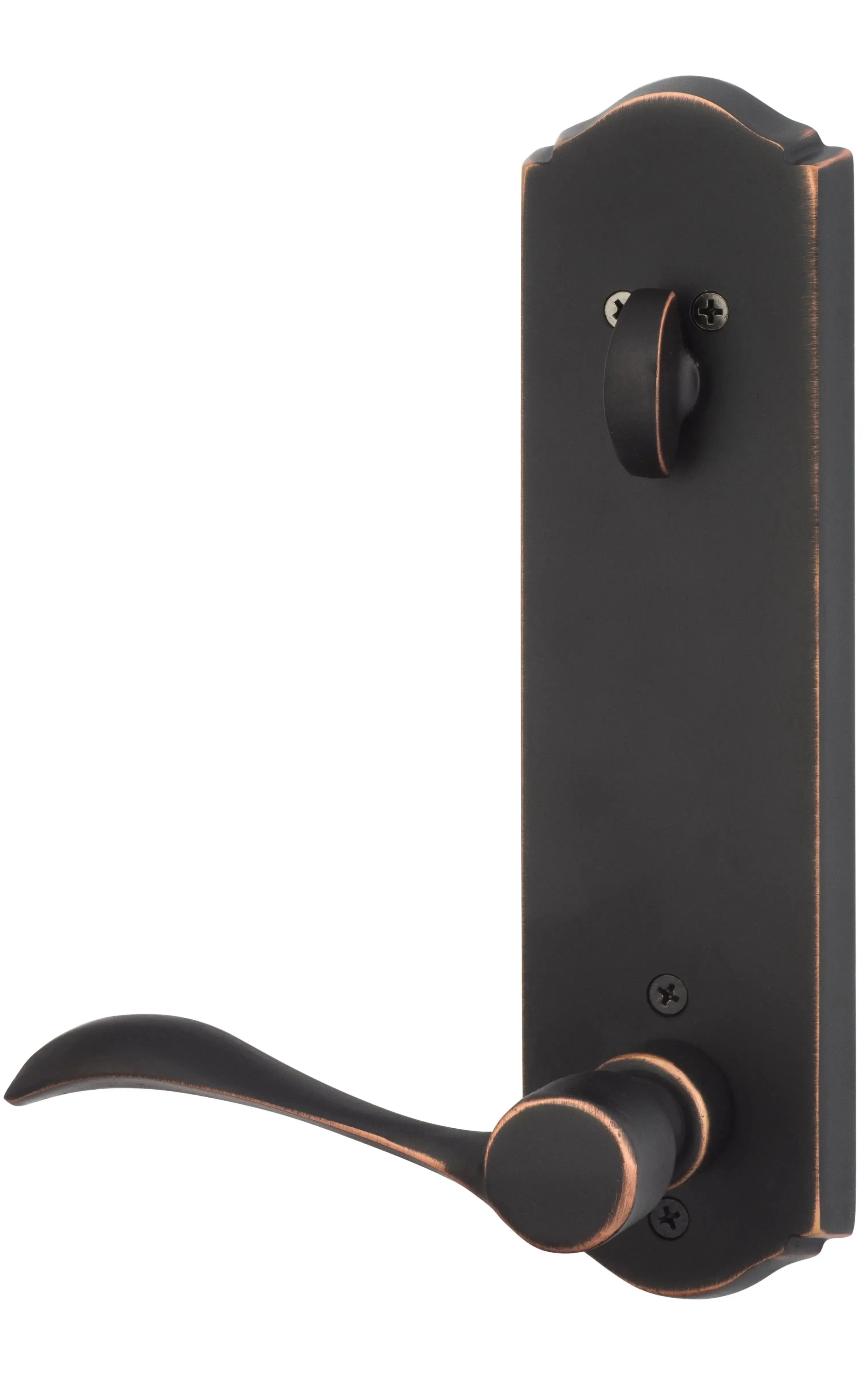 Sure-Loc Sandstone Entry Lever & Deadbolt, Left Hand in Vintage Bronze finish