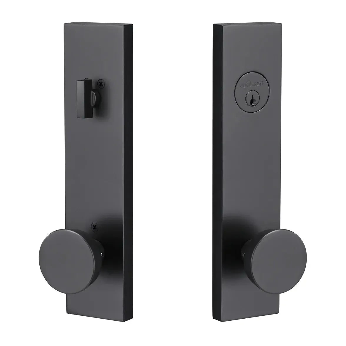 Sure-Loc Zermatt Sideplate Entry Knob with Deadbolt in Flat Black finish