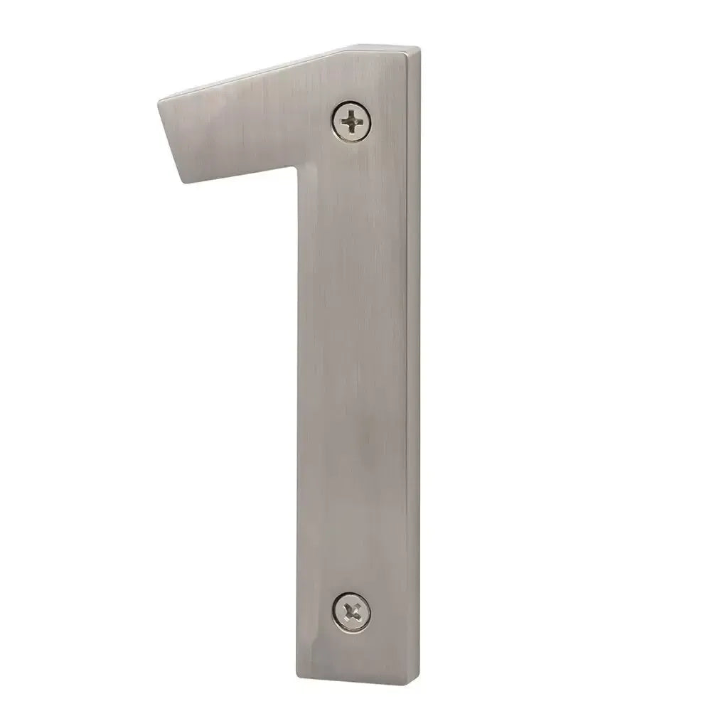 Sure-Loc Zinc House Number 5", No. 1 in Satin Nickel finish