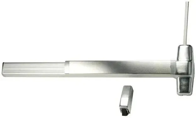 Von Duprin 3' Fire Rated Surface Vertical Rod Grooved Case Exit Device Less Bottom Rod in Satin Chrome finish