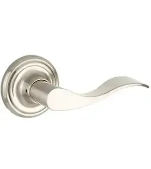 Yale Expressions Brunswick Lever with Maguire Rosette in Satin Nickel finish