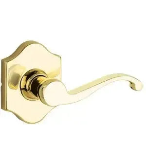Yale Expressions Farmington Lever with Everly Rosette in Polished Brass finish