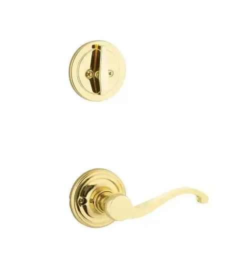 Yale Expressions Single Cylinder Maguire Interior Trim with Farmington Lever in Polished Brass finish