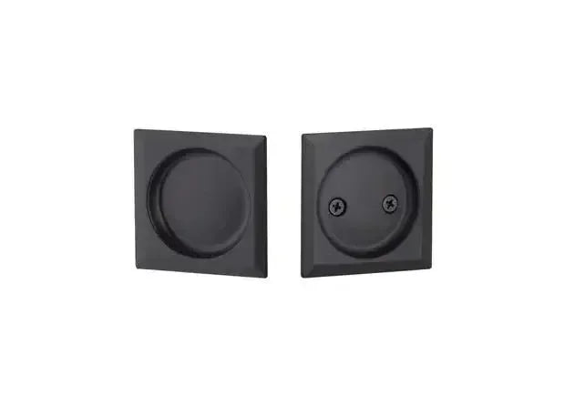 Yale Expressions Tubular Square Pocket Door Lock in Flat Black finish