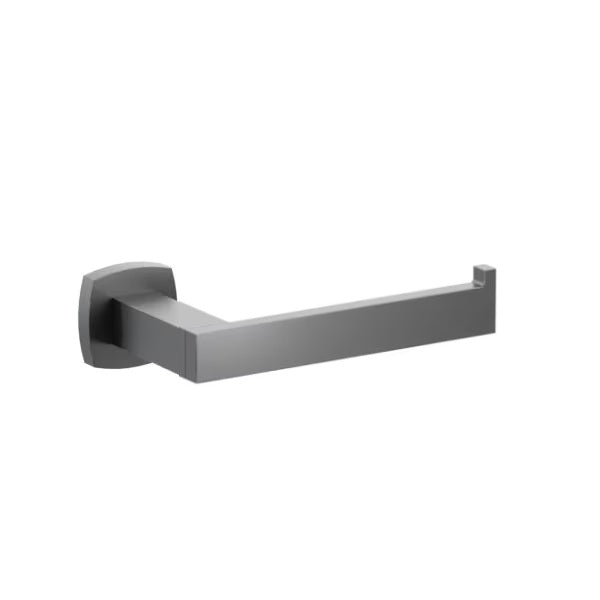 Emtek Modern Rectangular Brass Single Post Paper Holder with Soft Square Rosette
